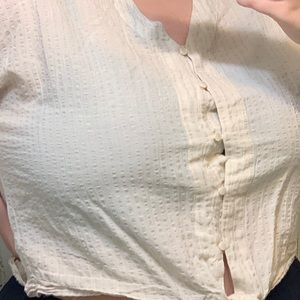 White cropped blouse!